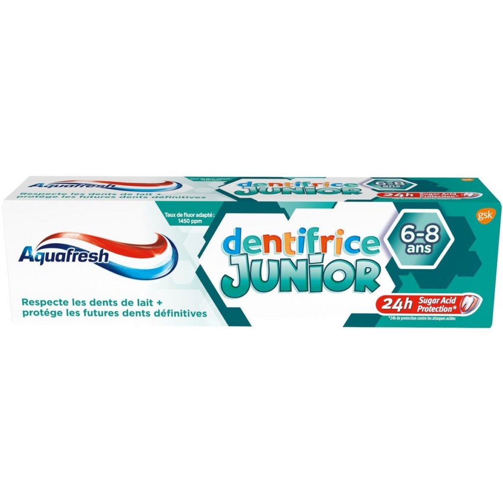 Aquafresh Dentifrice Junior 6‑8 ans. paraplume